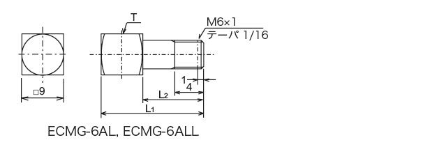 SC · EC · TC 型（コネクター）
 外形寸法図